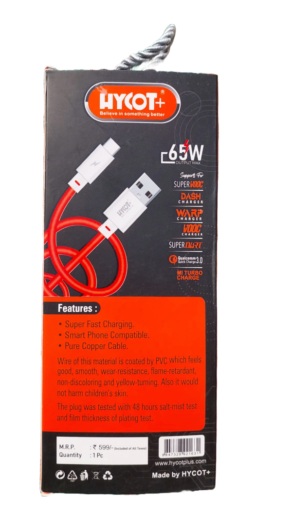 DC-401 HYCOT+ 65W Type-C Data Cable - Image 4