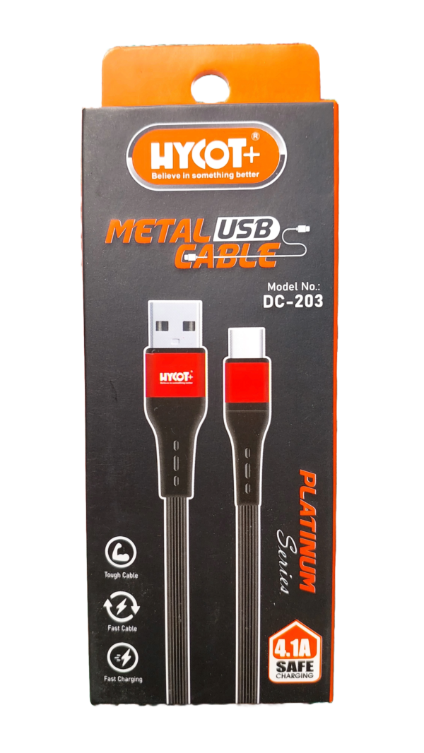 KYCOT+ Metal USB Type-C Data Cable DC-203 4.1A Safe Charging