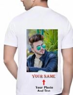 Buy 1 get 1 Cap free Custom Printed T-Shirt | Personalized Name & Photo T-Shirt | Customized Cotton Round Neck Tee | Unisex Graphic T-Shirt | Gift for Men & Women very cheap Price. - Image 4