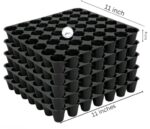 Pack Of 5, Seedling Tray 50 Cells for Nursery | Reusable Plant Germination Tray | Vegetable, Flower & Fruit Seed Starter Tray | Heavy Duty Plastic Growing Tray (Black)