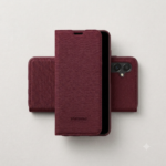 Samsung A57 5G Flip Cover ( Back, Navy Blue, Wine Red) - Image 2