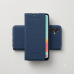 Samsung A57 5G Flip Cover ( Back, Navy Blue, Wine Red) - Image 4