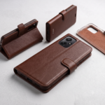 Flip Cover for POCO M6 Plus 5G (Blue, Black, Brown, Dual Protection, Artificial Leather) - Image 7