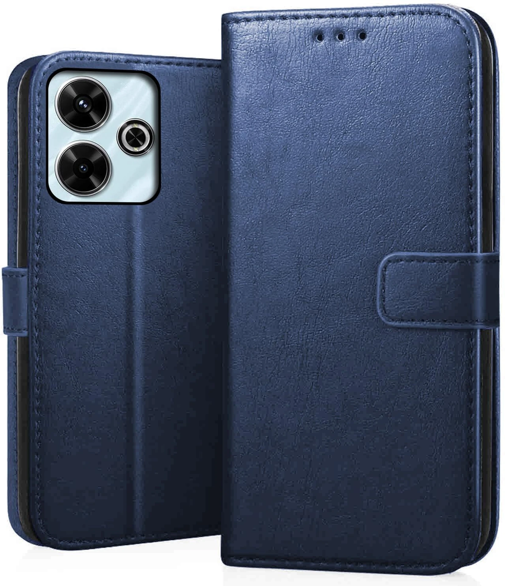 m6-blufcsh-flip-cover-flospy-original-imahcvugznywykhh Flip Cover for POCO M6 Plus 5G (Blue, Black, Brown, Dual Protection, Artificial Leather) - Image 1
