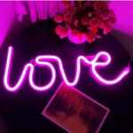 Pink Love Neon LED Light Sign USB Powered for Bedroom Wall Decor | Romantic Room Decoration | Couple Gift | Valentine's Day Anniversary Night Lamp