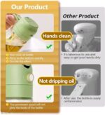 Premium Glass Oil Dispenser Bottle with Stopper & Pourer Kitchen Oil Container - Image 3