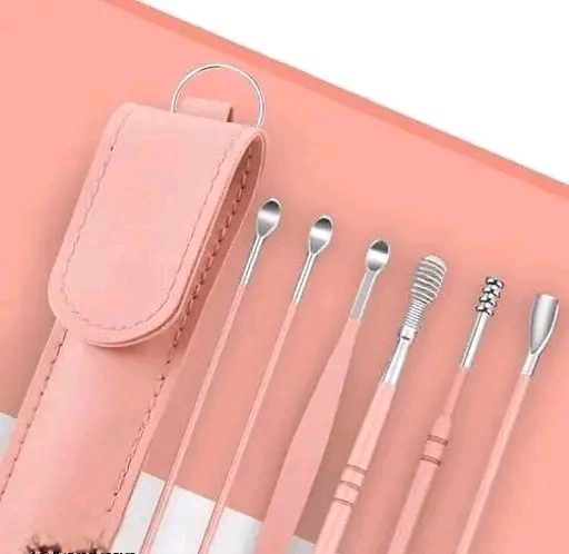 ms_lj5nz_512_465331324 New Stainless Steel Ear Cleaner Kit (6 Pcs) – Reusable Manual Ear Wax Removal Tool Set for Safe & Easy Ear Cleaning. - Image 1