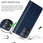 Flip Cover for Poco M6 5G (Blue, Black, Brown, Dual Protection, Artificial Leather) - Image 5