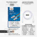 BUY1STAR 22W USB - Type-C Fast Charging Cable | High Speed Data Sync Cable | Heavy-Duty Tangle-Free Type C Cable (1m) - Image 2