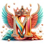 M Letter Wings Printed T-Shirt (pack of 1)– Royal Crown Graphic Tee for Men & Women - Image 3