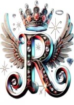 Royal Letter "R" Crown & Wings Graphic T-Shirt | Luxury White T-Shirt - Image 3