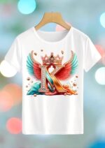 Men’s Stylish Crown Wing Graphic Printed White T-Shirt | Premium Look Casual Wear