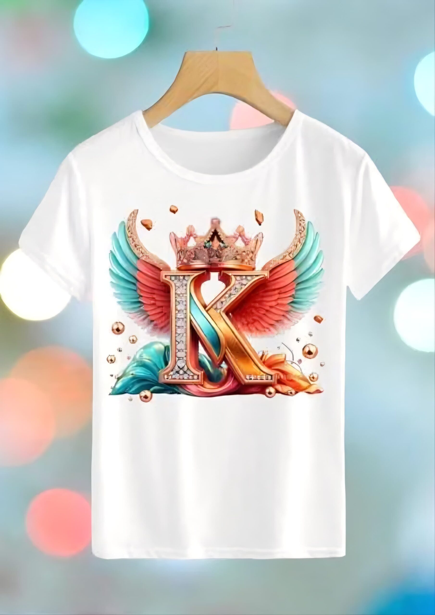IMG-20260828-WA0123 Men’s Stylish Crown Wing Graphic Printed White T-Shirt | Premium Look Casual Wear - Image 1