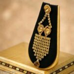 Royal Gold-Plated Bridal Fringe Choker Necklace Set with Earrings & Maang Tikka - Image 3