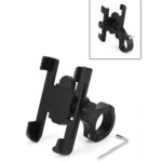 Universal Motorcycle & Bicycle Mobile Phone Holder with Allen Key (Black Metal)
