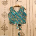 Girls Ethnic Printed Yellow Lehenga Choli Set with Floral Dupatta | Traditional Festive Wear for Kids - Image 4