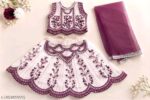 Baby Girls White & Pink Embroidered Cutwork Lehenga Choli Set with Net Dupatta | Traditional Festive & Party Wear - Image 5