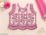 Baby Girls White & Pink Embroidered Cutwork Lehenga Choli Set with Net Dupatta | Traditional Festive & Party Wear - Image 6